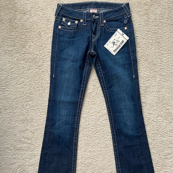 NWT True Religion Mid Rise Bootcut Jeans with Pocket Flap - Picture 2 of 7
